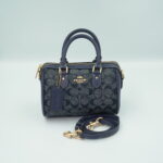 COACH Mini Denim Rowan Crossbody In Signature Canvas High Quality
