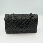 Chanel Classic Flap Bag - High Quality - Black Hardwar - Lamp Skin