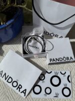 ⁦Pandora Moments  Braided Double Leather Bracelet⁩ - الصورة ⁦3⁩