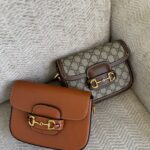 Horsebit 1955 flap leather handbag Gucci