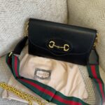 Gucci Black 1955 Horsebit Chain Small Shoulder Bag