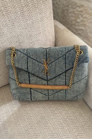 Saint Laurent Loulou Denim Puffer