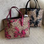 Coach Mollie Tote Bag 25 In Signature Canvas With Bow Print