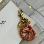 Coach Small Pretzel Bag Charm Keychain