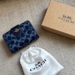 Coach Medium Corner Zip Wallet in Signature Denim