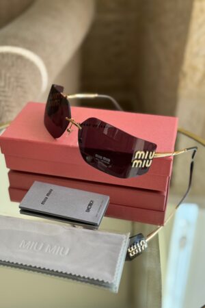 Miu Miu Aube Sunglasses(Light Gray Lenses)