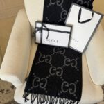 Gucci Scarf (Wool)BLK