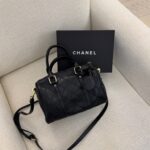 black Chanel Boston travel bag