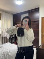 Chanel  Denim Quilted Flower CC Mini Classic Backpack Black - תמונה 2