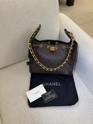 Chanel 25A Brown Caviar Small 25 Bag