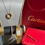 Cartier Gold Set (Watch,Bracelet,Necklace)