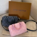 Louis Vuitton Nano Speedy bag in Monogram Jacquard Denim blue,Pink