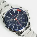 Tommy Hilfiger Mason Quartz Blue Dial Silver Steel Strap Watch - תמונה 4