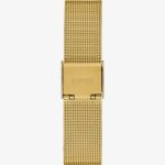⁦Guess Ladies Fame Gold Tone Triangular Crystal Watch GW0508L2⁩ - الصورة ⁦3⁩
