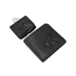 ⁦Calvin Klein men's pebbled leather wallet and  Airpods Cover set⁩ - الصورة ⁦2⁩