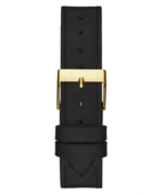 ⁦GUESS Ladies Black Gold Tone Analog Watch⁩ - الصورة ⁦2⁩