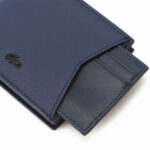 Lacoste men's classic billfold or bifold wallet in a navy blue - תמונה 4