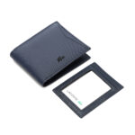 Lacoste men's classic billfold or bifold wallet in a navy blue - תמונה 6