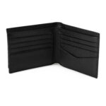 Lacoste men's classic billfold or bifold wallet in black - תמונה 7