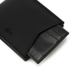 Lacoste men's classic billfold or bifold wallet in black - תמונה 5