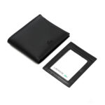 Lacoste men's classic billfold or bifold wallet in black - תמונה 3