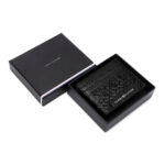 Tommy Hilfiger TH Monogram leather card holder in black