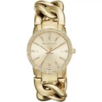 Michael Kors Lady Nini Three-Hand Gold-Tone Stainless Steel Women's Watch