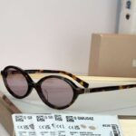 Miu Miu MU 04ZS Regard oval-frame acetate sunglasses