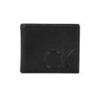 ⁦Calvin Klein leather bifold wallet with an embossed logo⁩ - الصورة ⁦2⁩