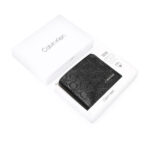 Calvin Klein bifold wallet featuring an all-over monogram logo print