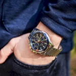 Tommy Hilfiger Mason Quartz Blue Dial Silver Steel Strap Watch - תמונה 7