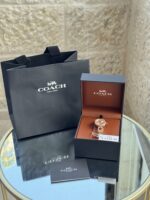 Coach Women's Park Dial Rose Gold Crystal Watch - תמונה 5