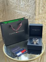 Tommy Hilfiger Mason Quartz Blue Dial Silver Steel Strap Watch - תמונה 6