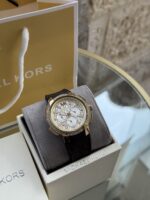 ⁦Michael Kors Oversized Pavé Gold-Tone and Logo Sport Watch⁩ - الصورة ⁦5⁩