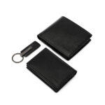 ⁦Calvin Klein black Soft leather wallet and keychain gift set⁩ - الصورة ⁦4⁩