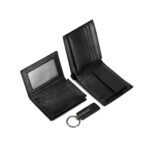 ⁦Calvin Klein black Soft leather wallet and keychain gift set⁩ - الصورة ⁦5⁩