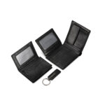 ⁦Calvin Klein black Soft leather wallet and keychain gift set⁩ - الصورة ⁦2⁩