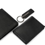 ⁦Calvin Klein black Soft leather wallet and keychain gift set⁩ - الصورة ⁦3⁩
