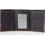 ⁦Timberland men's leather trifold wallet in black and brown⁩ - الصورة ⁦2⁩