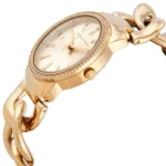 ⁦Michael Kors Lady Nini Three-Hand Gold-Tone Stainless Steel Women's Watch⁩ - الصورة ⁦2⁩
