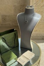 Gucci sterling Interlocking G pendant necklace and matching earring set