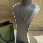 Gucci sterling Interlocking G pendant Gold set