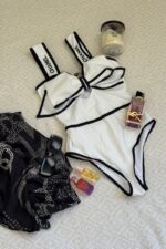 CHANEL New White One-Piece Swimsuit