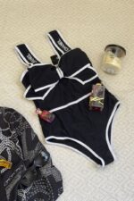 CHANEL New Black One-Piece Swimsuit