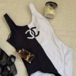 CHANEL B/W One-Piece Swimsuit
