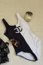 CHANEL B/W One-Piece Swimsuit