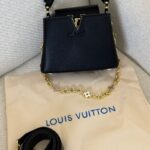 Louis Vuitton Capucines BB in black Taurillon leather 20
