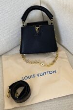 Louis Vuitton Capucines BB in black Taurillon leather 20