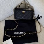 Chanel Small Vanity with Chain in black caviar leather