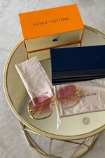 Louis Vuitton Flower Edge Metal Square sunglasses